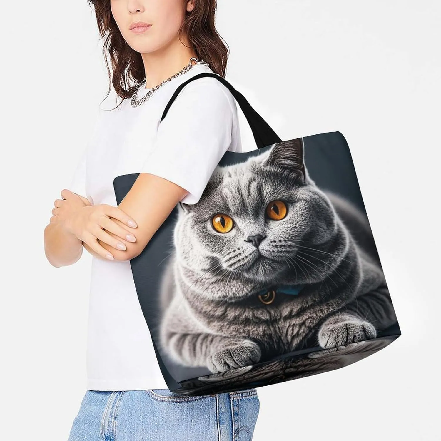 Wildlife Animal Snail Beach Bag Reusable Tote Bag Foldable Grocery Bags Women Shopping Bags for Daily Essentials