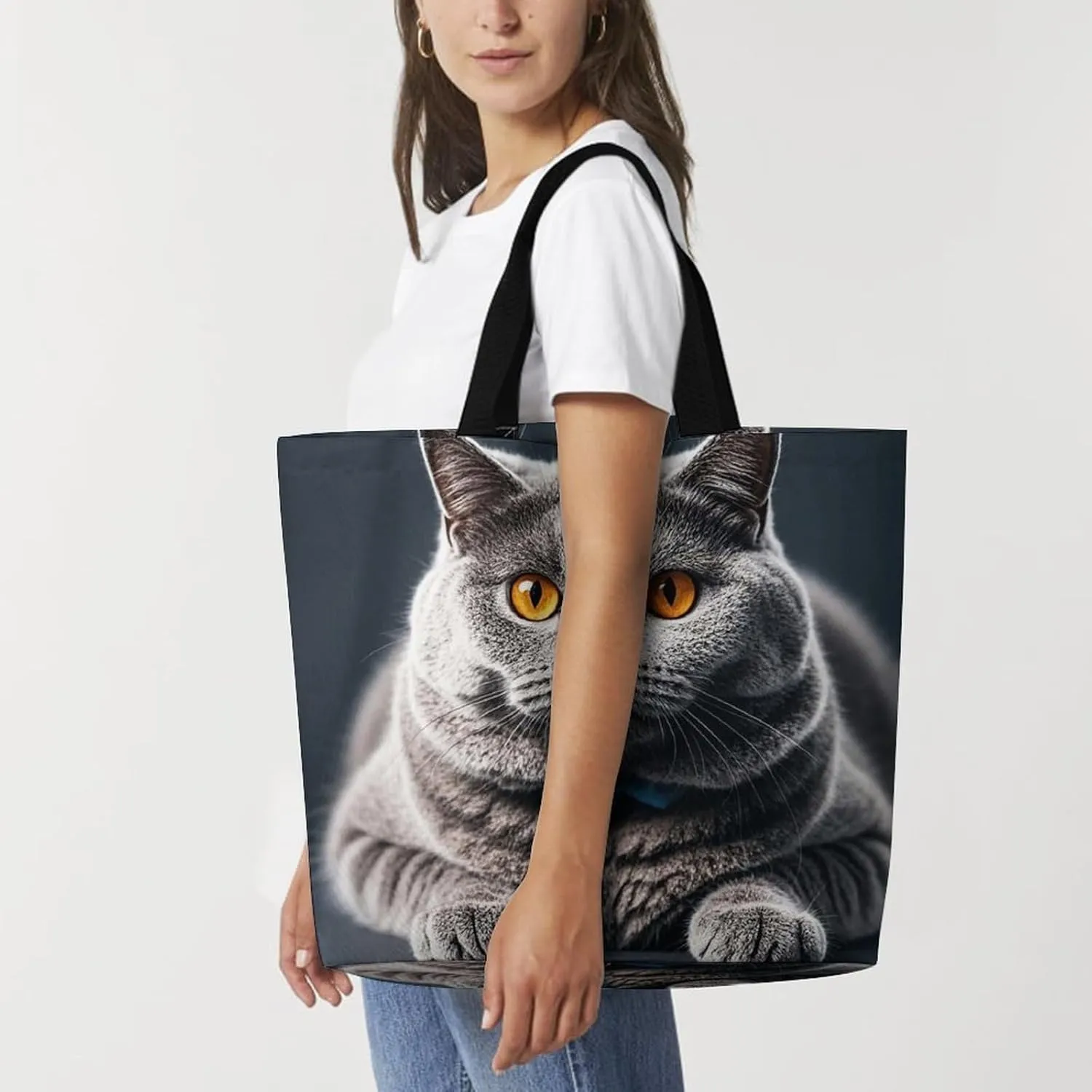 Wildlife Animal Snail Beach Bag Reusable Tote Bag Foldable Grocery Bags Women Shopping Bags for Daily Essentials
