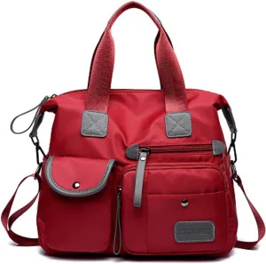 Women Ladies Multipocket Nylon Hobo Top-handle Bags Shoulder Crossbody Bag Totes Satchels Handbags and Purses