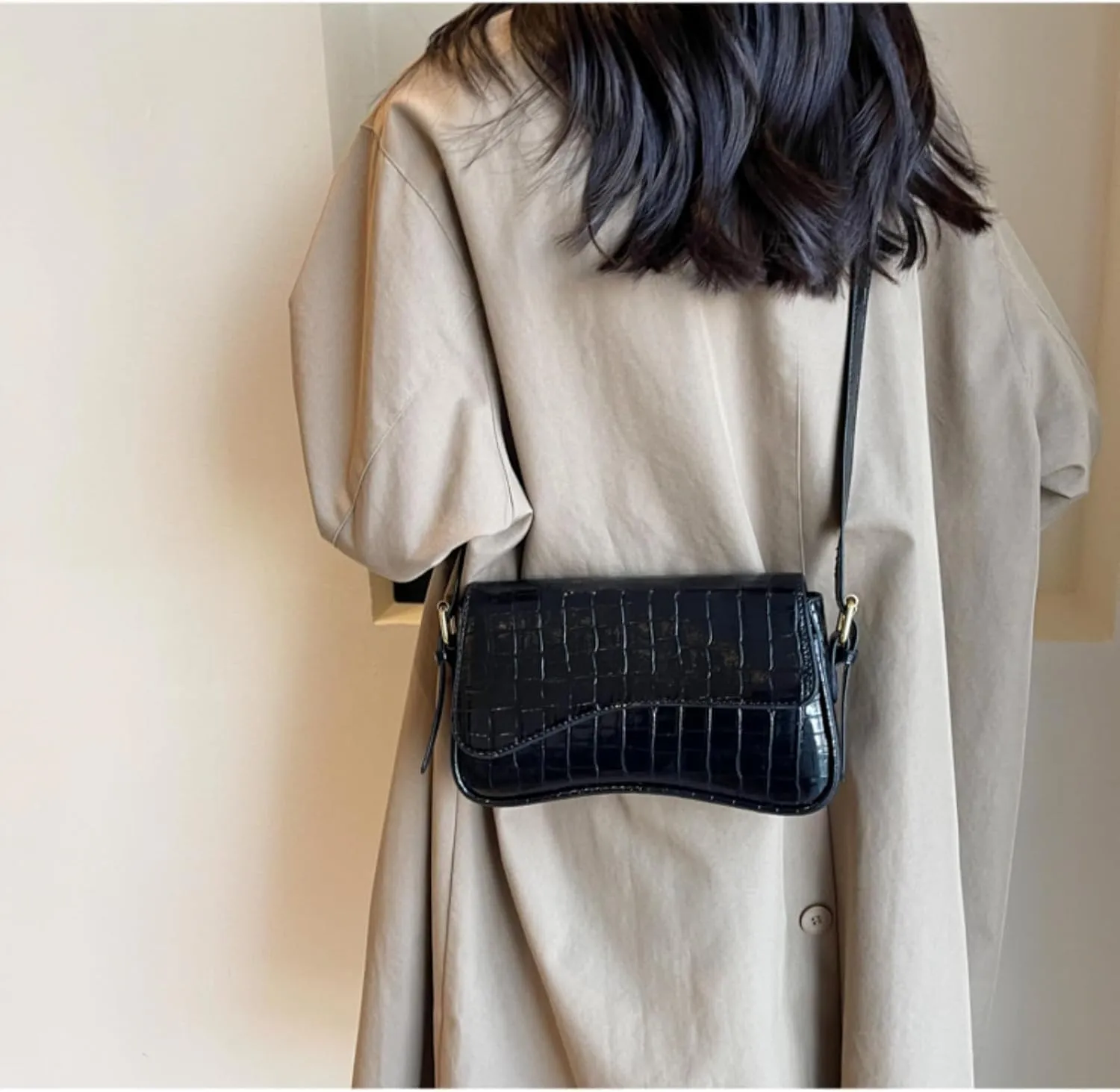 Women Vegan Leather Hobo Shoulder Bags Y2k Trendy Crossbody Purse Pu Leather Underarm Bag Adjustable Shoulder Purse