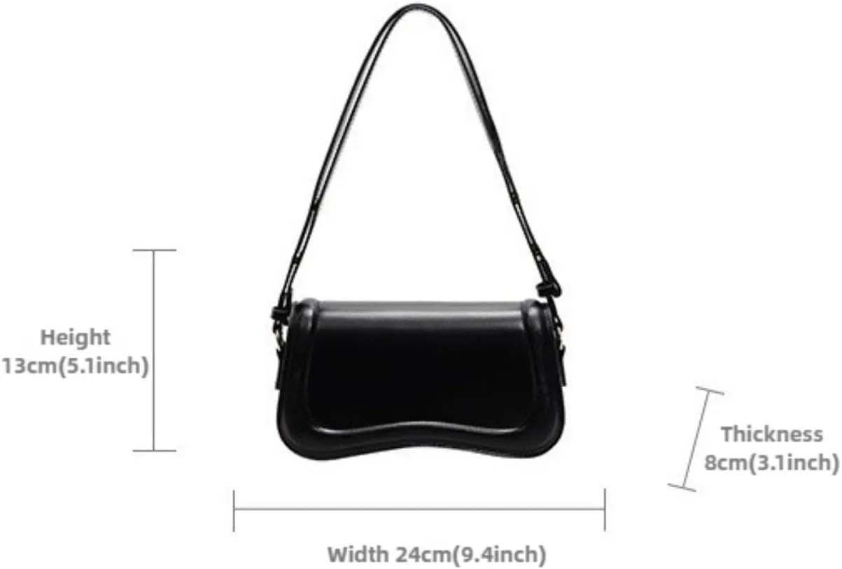 Women Vegan Leather Hobo Shoulder Bags Y2k Trendy Crossbody Purse Pu Leather Underarm Bag Adjustable Shoulder Purse