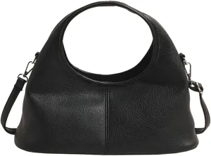 Womens Casual Dumpling Handbags Soft Vegan Leather Shoulder Crossbody Purse Small Trendy Zipper Tote Satchels