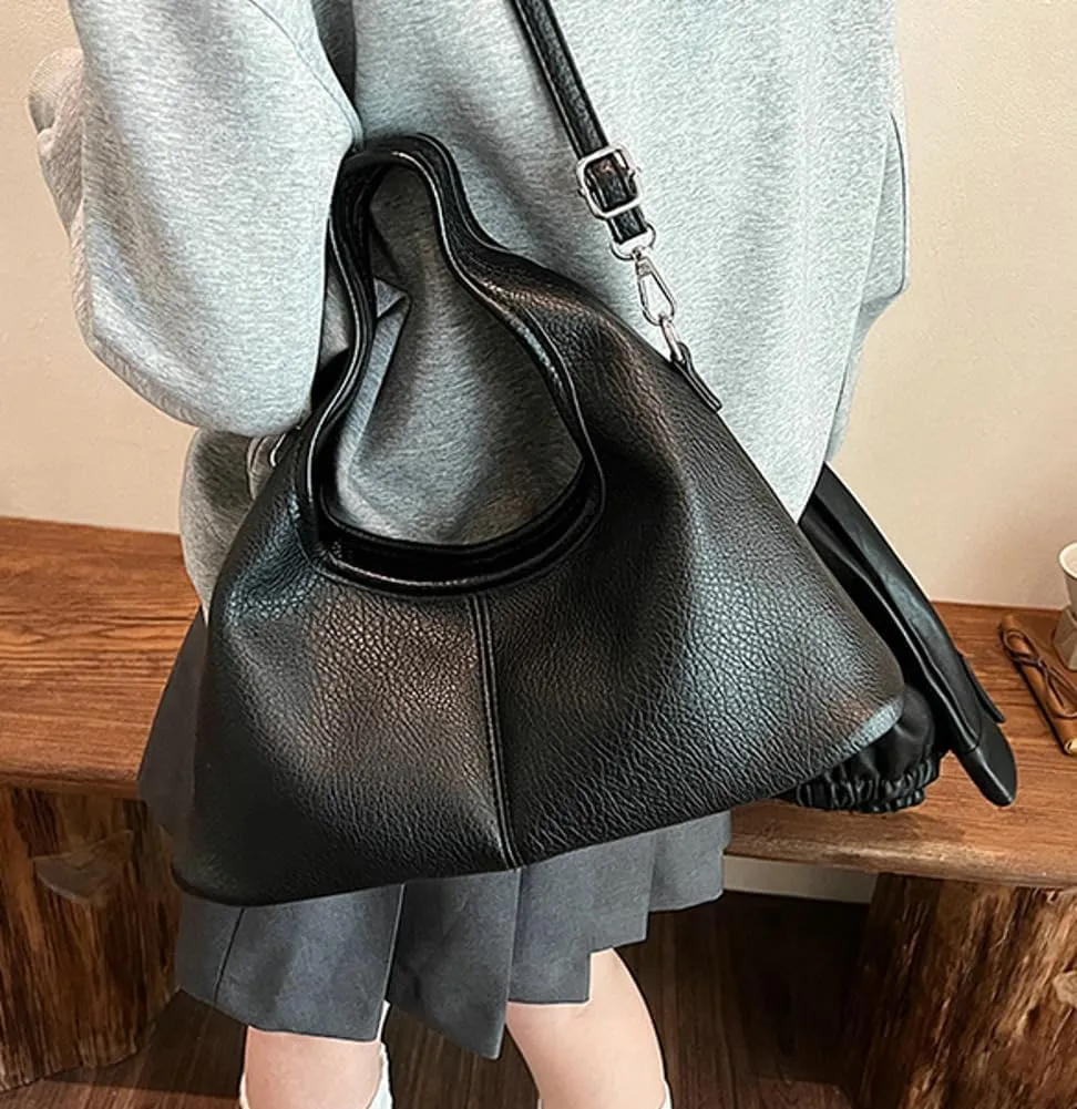 Womens Casual Dumpling Handbags Soft Vegan Leather Shoulder Crossbody Purse Small Trendy Zipper Tote Satchels