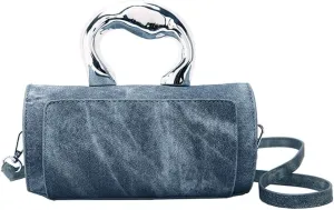 Women's Fashion PU Leather Shoulder Crossbody Bag Y2K Small Cylinder Hobo Totes Handbag Box Purse Satchel