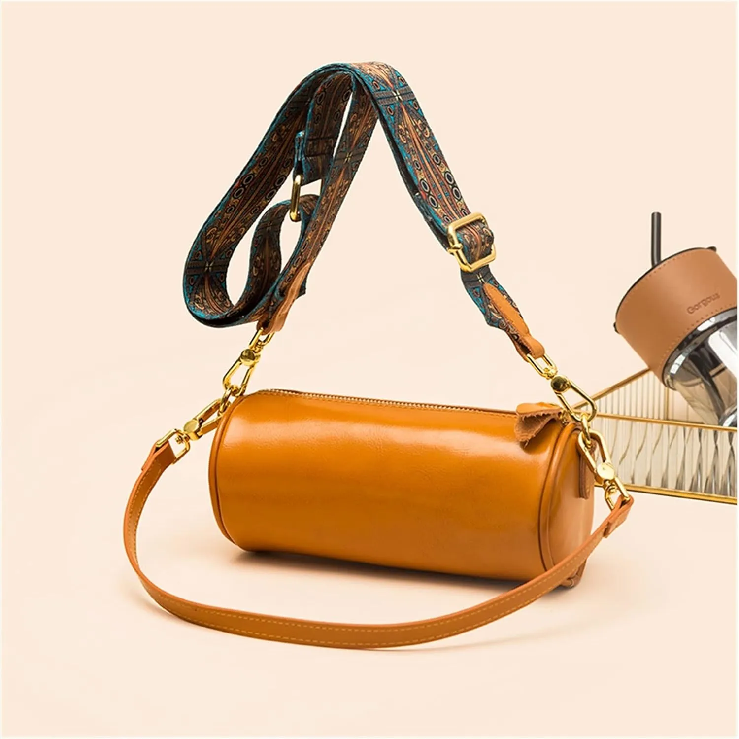 Womens Genuine Leather Shoulder Bags Small Messenger Bags Ladies Crossbody Bags For Women Shoulder Bags(Black)