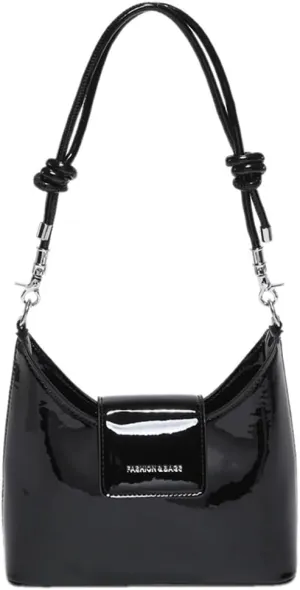 Women's Glossy Vegan Leather Shoulder Bag Small Y2k Crossbody Tote Purse Dumpling Handbag Top Handle Satchels