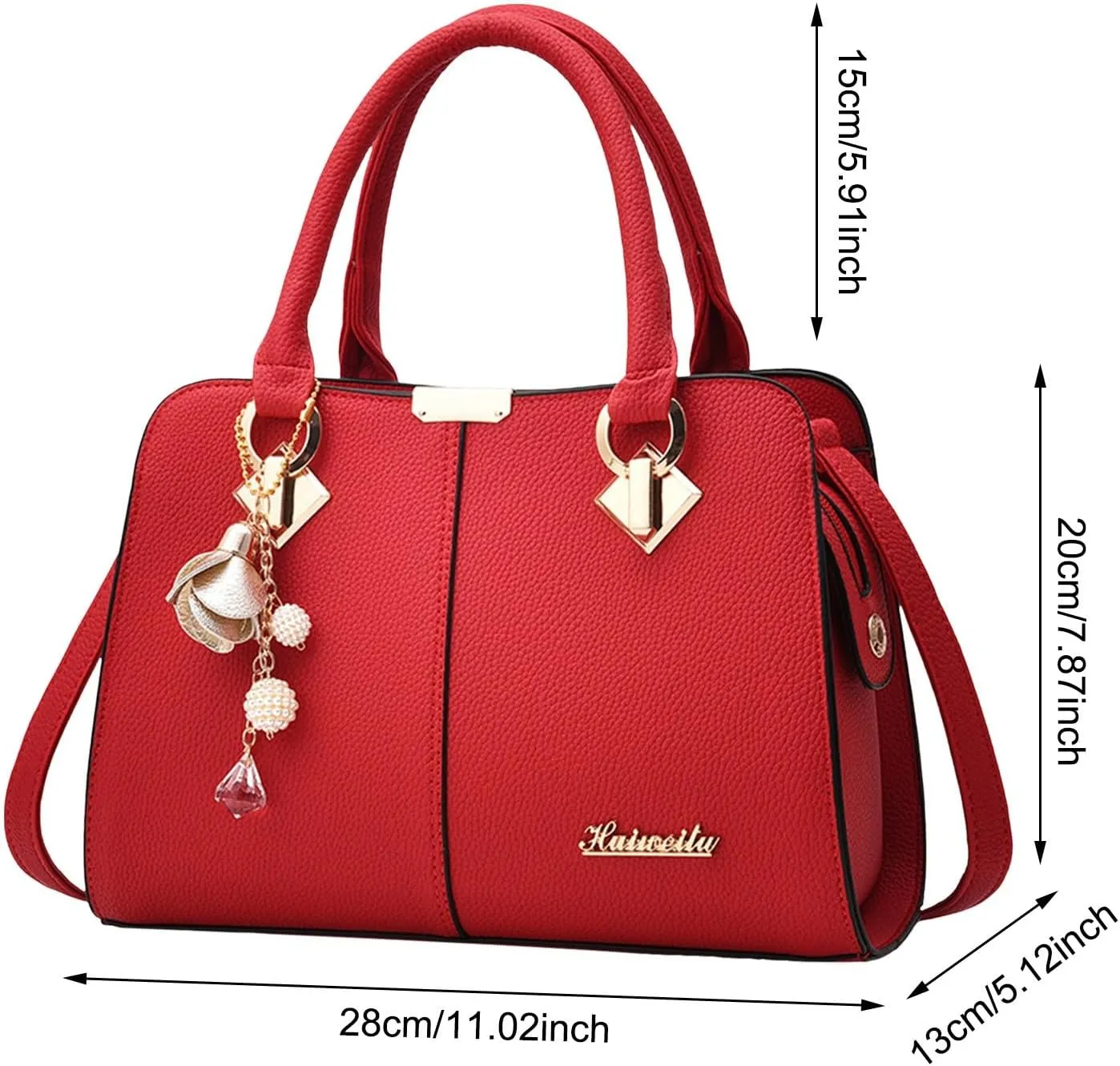 Women's Handbag Trendy Shoulder Crossbody Bag ish Messenger Bags Womens Tote Bags for Work (Black, One Size)