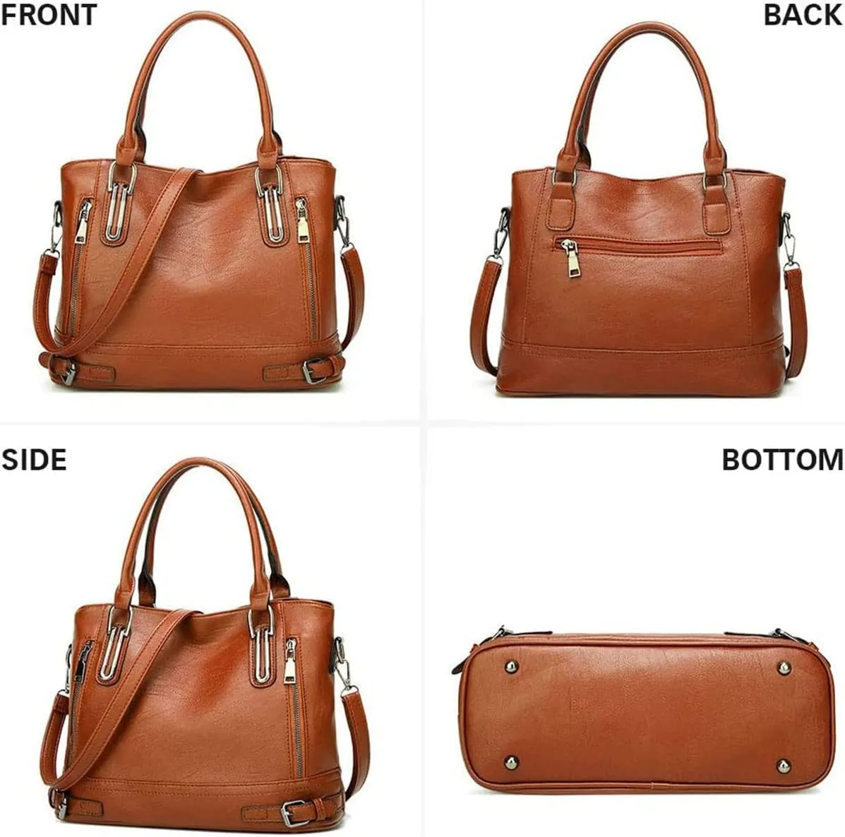 Womens Leather Shoulder Handbags Crossbody Bags Hobo Totes Top-Handle Bag Satchel and Purse for Ladies
