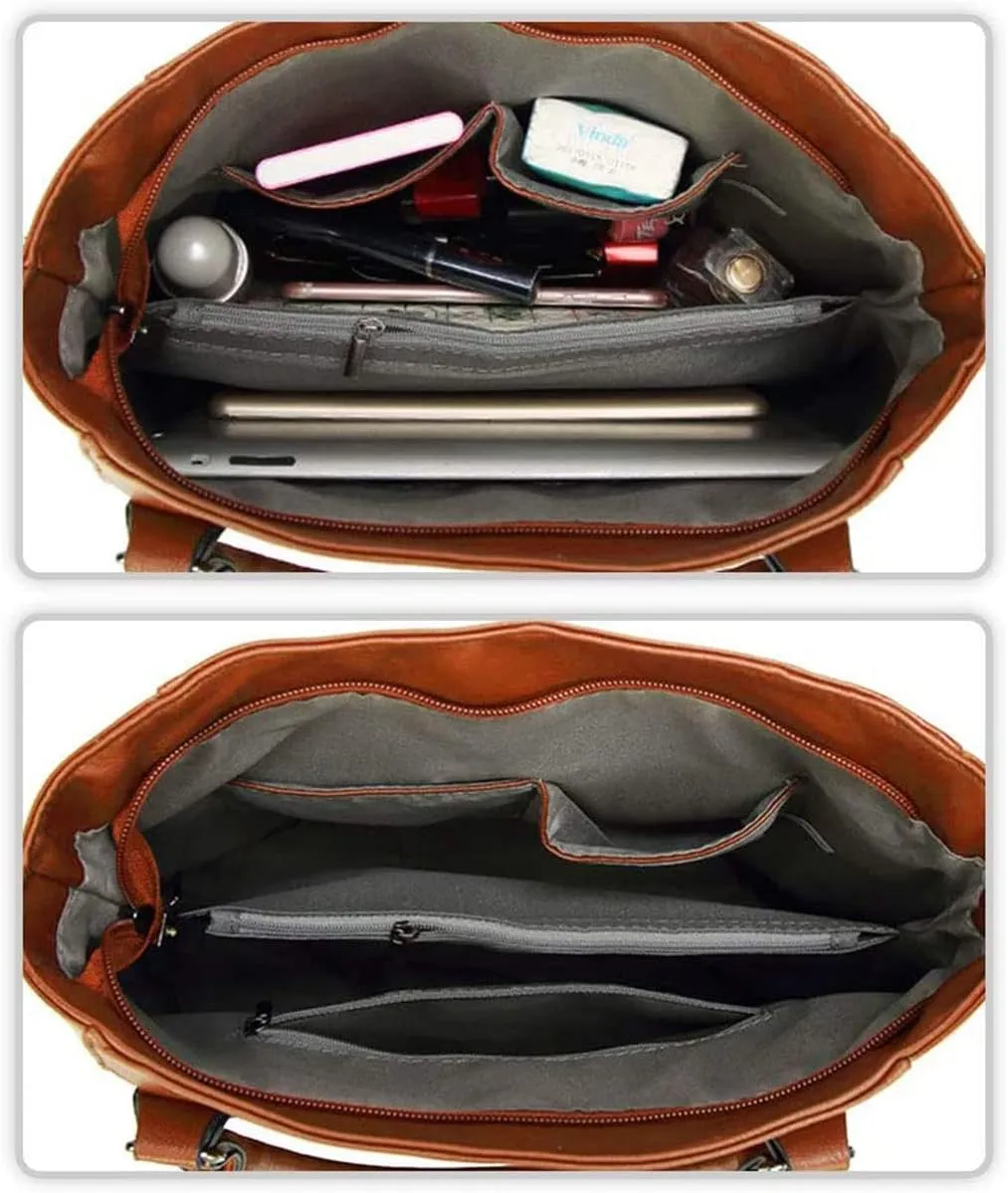 Womens Leather Shoulder Handbags Crossbody Bags Hobo Totes Top-Handle Bag Satchel and Purse for Ladies