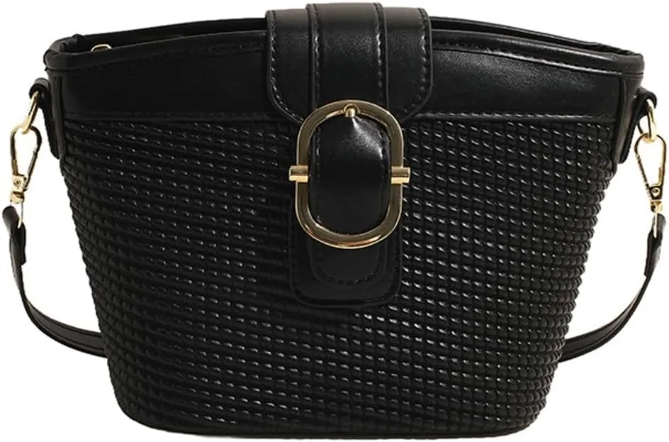 Womens Shoulder Crossbody Bag PU Leather Bucket Purse Small Totes Designer Handbag Cute Satchel Clutch 2024