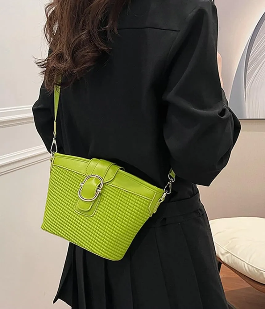 Womens Shoulder Crossbody Bag PU Leather Bucket Purse Small Totes Designer Handbag Cute Satchel Clutch 2024