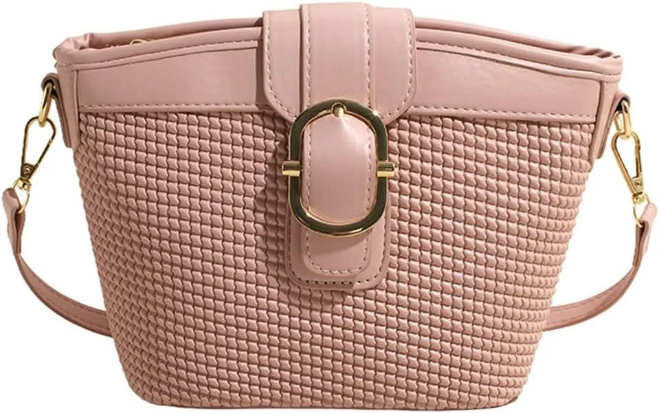 Womens Shoulder Crossbody Bag PU Leather Bucket Purse Small Totes Designer Handbag Cute Satchel Clutch 2024