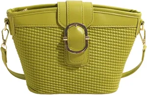Womens Shoulder Crossbody Bag PU Leather Bucket Purse Small Totes Designer Handbag Cute Satchel Clutch 2024