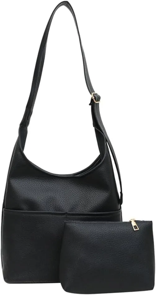 Women's Soft PU Leather Shoulder Crossbody Bag Large Bucket Totes Fashion Handbag Purse Top Handle Bag