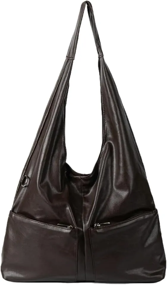 Womens Soft Vegan Leather Shoulder Bag Large Casual Tote Purse Multi Pocket Working Handbags Top Handle Satchels