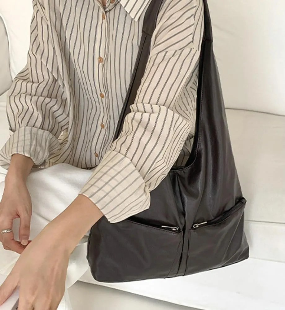 Womens Soft Vegan Leather Shoulder Bag Large Casual Tote Purse Multi Pocket Working Handbags Top Handle Satchels