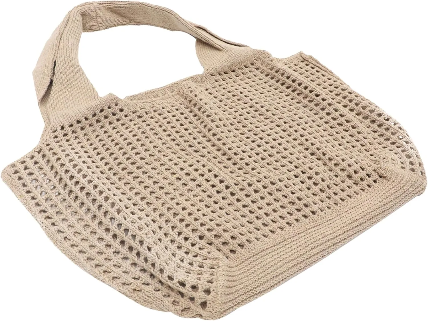 Women's Summer Beach Bag Mesh Tote Bag Crochet Tote Large Capacity for Shopping Picnic