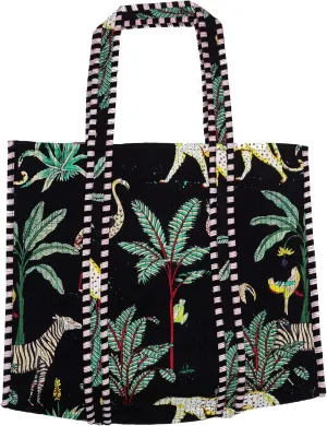 Womens totes hand block print cotton quilted Travel Tote Bags For Shopping Grocery & Beach Bag