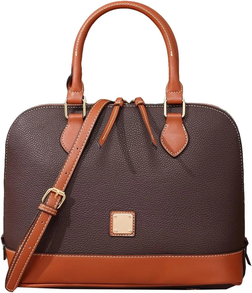 Womens Trendy Vegan Leather Handnag Purse Large Shell Tote Crossbody Bag Working Shoulder Bag Top Handle Satchels